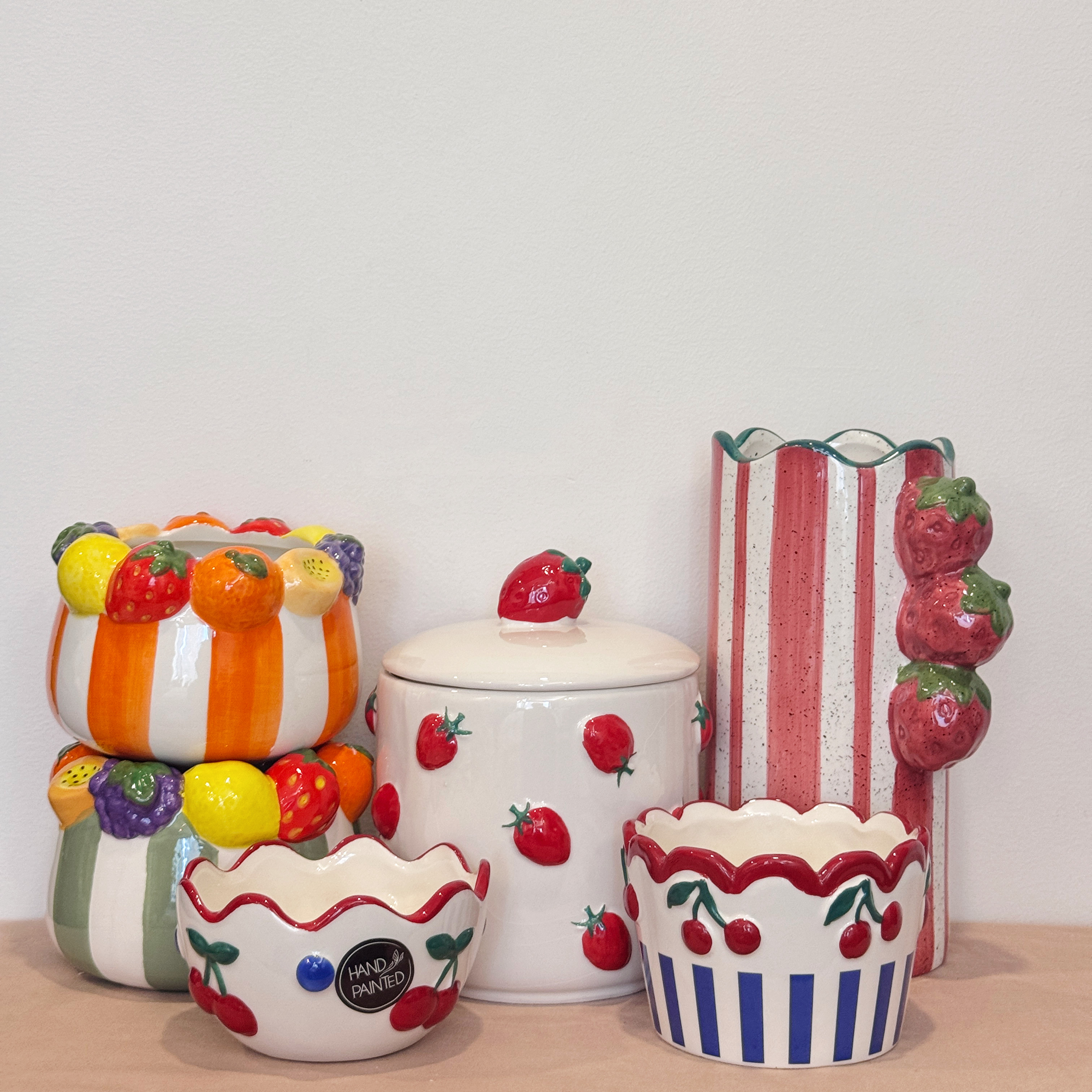 外贸孤品 水果系列手绘花瓶、储物罐、花盆、摆件 收纳,家居饰品,花瓶,淘宝优惠券,粉丝福利购,淘宝优惠卷