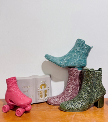 外贸出口 孤品 手绘  陶瓷花瓶  摆件 高温陶瓷 鞋子系列 夜灯