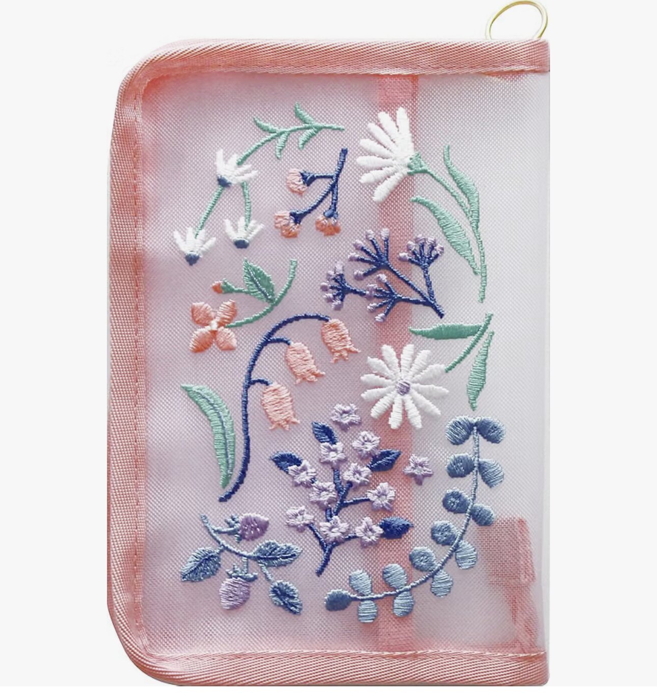 现货 日本MATOKA suvanto网纱刺绣收纳包轻盈透视 ELCOMON书皮