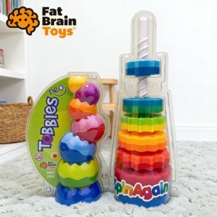Fat 9月 brain转转塔智库叠叠乐杯益智堆叠不倒翁婴儿玩具扭扭球6
