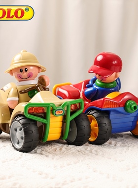 Tolo婴儿小汽车玩具摩托车警车消防车救护车宝宝惯性回力车1-5岁