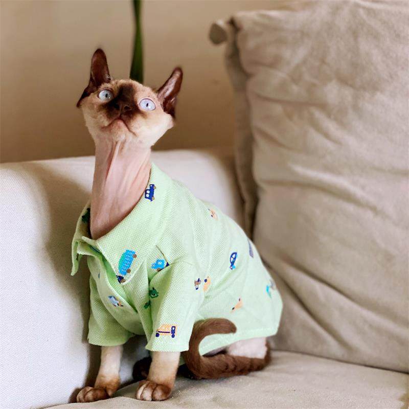 春夏无毛猫衣服斯芬克斯德文猫纯棉薄款polo衫小型犬狗外套潮牌,宠物/宠物食品及用品,猫宠物服装/雨衣（新）,淘宝优惠券,粉丝福利购,淘宝优惠卷