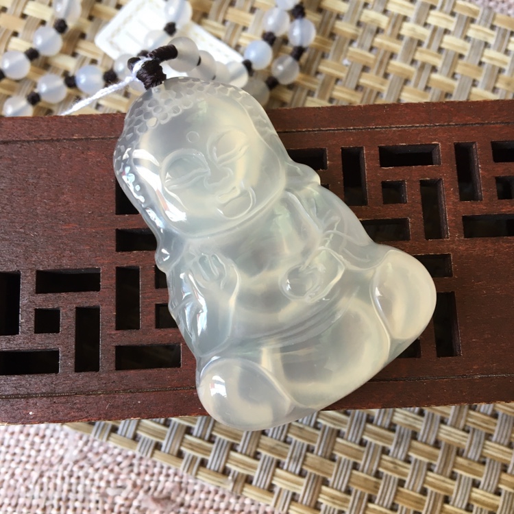清货包邮 天然冰透玉髓玛瑙吊坠 宝宝佛 毛衣链 礼物 挂件 项链