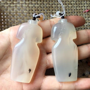 玉髓水草玛瑙吊坠旗袍毛衣链