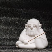 鲤物文创 福建德化白瓷摆件老君岩送礼佳品公司年会伴手礼无相