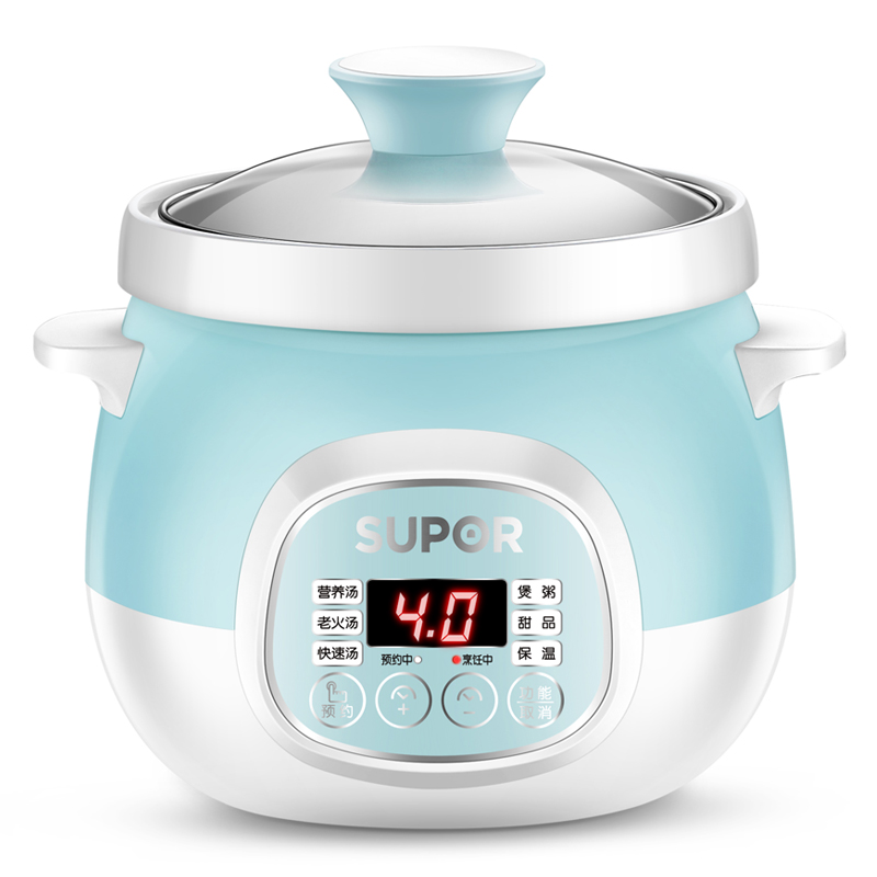 SUPOR/苏泊尔 DG15YC18迷你电炖锅煮粥煲汤锅BB粥白瓷炖锅1.5升