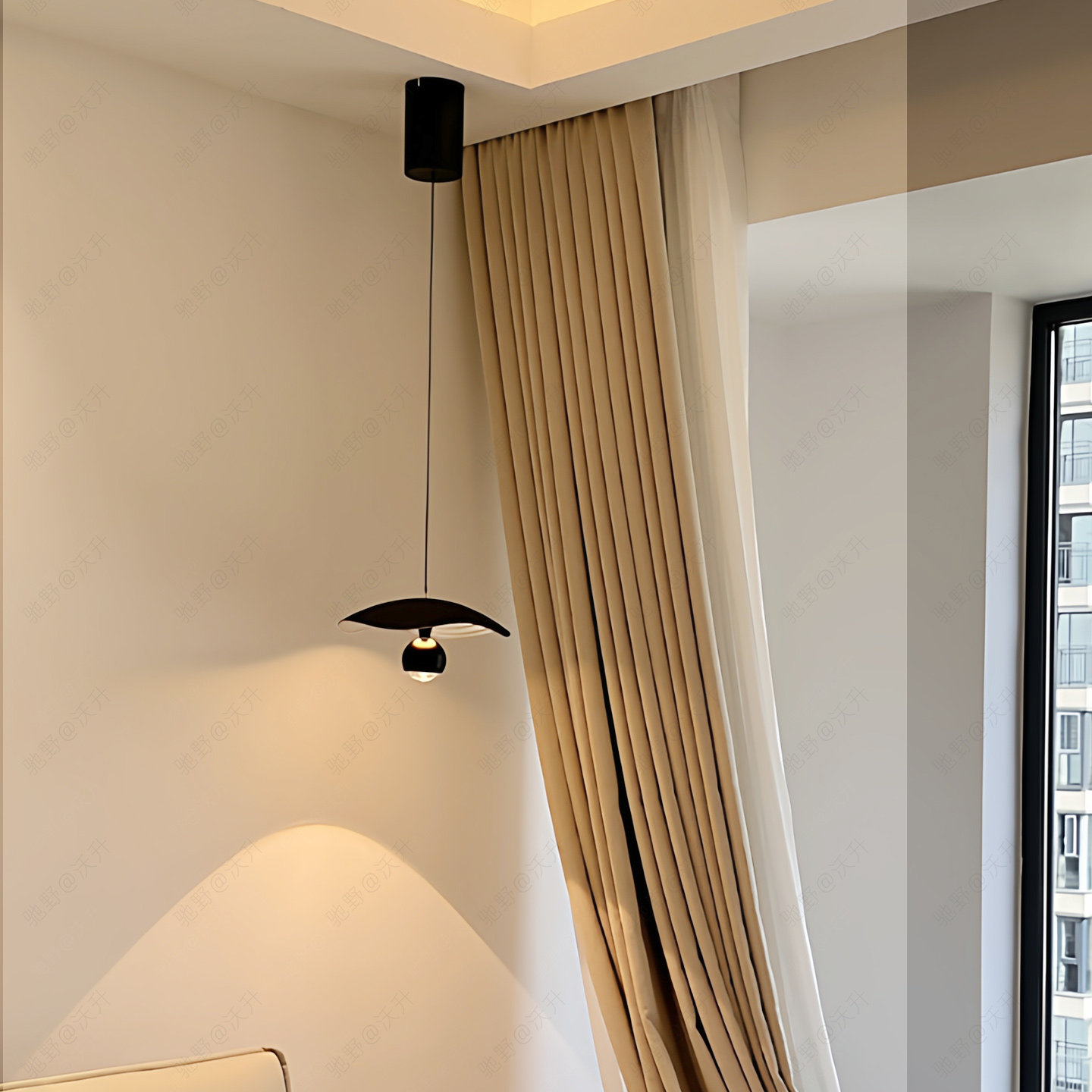 升降设计师伸缩卧室床头小吊灯极简智能个性玄关吧台过道调吊线灯