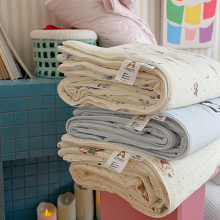 软趴趴糯叽叽 薄被 A类母婴级牛奶丝针织棉夏被空调被可机洗夏季