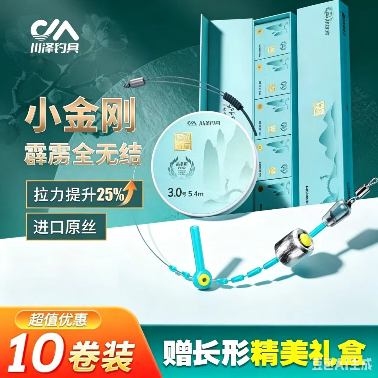 川泽天青烟雨霹雳小金刚线组鱼线图片