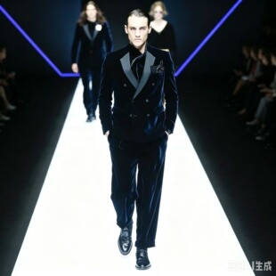 RHC高端定制男士男款西装西服套装秋冬进口金丝绒天鹅绒料双排扣