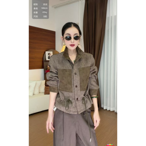 9.15+「跑单限购.不褪不换」复古拼皮收腰短款棒球服外套26321