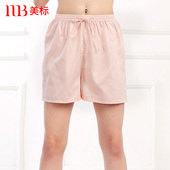 全棉质打底休闲居家裤 美标春夏女士纯棉三分睡裤 可外穿家居单裤 子