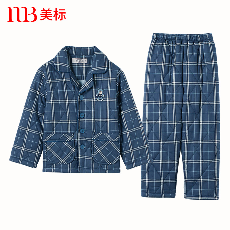 美标全棉睡衣梭织夹棉秋冬