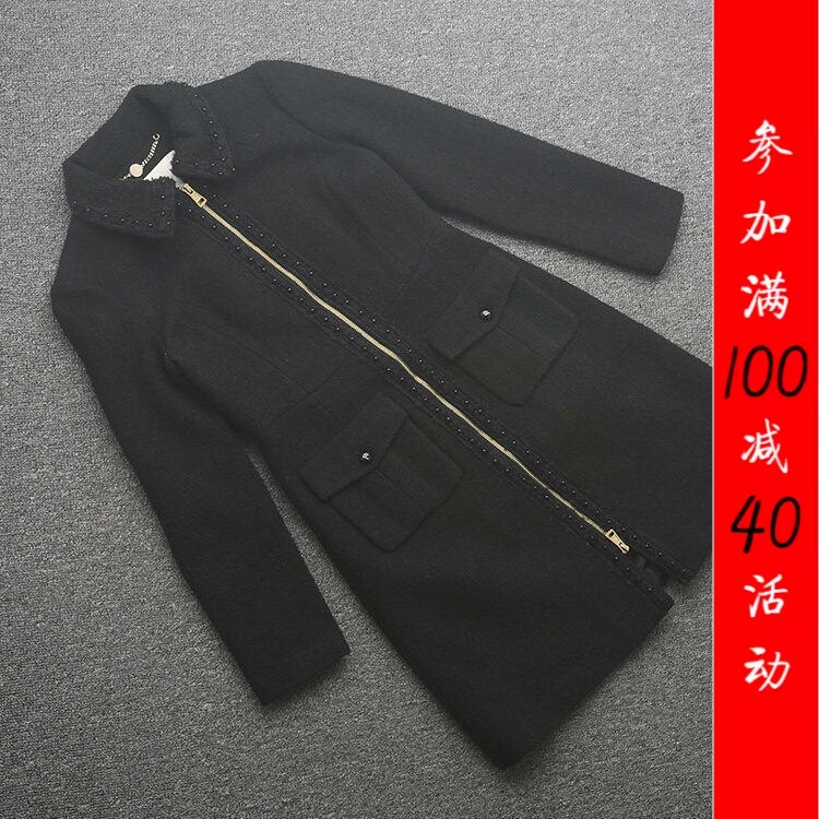 [五]兰米特卖正品冬时尚气质显瘦毛呢外套大衣呢料中褛2ZN4343180