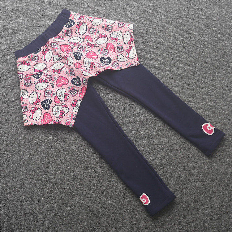 [凯]兰米特卖秋冬新款童装女童儿童不倒绒假两件保暖裙裤时尚洋气