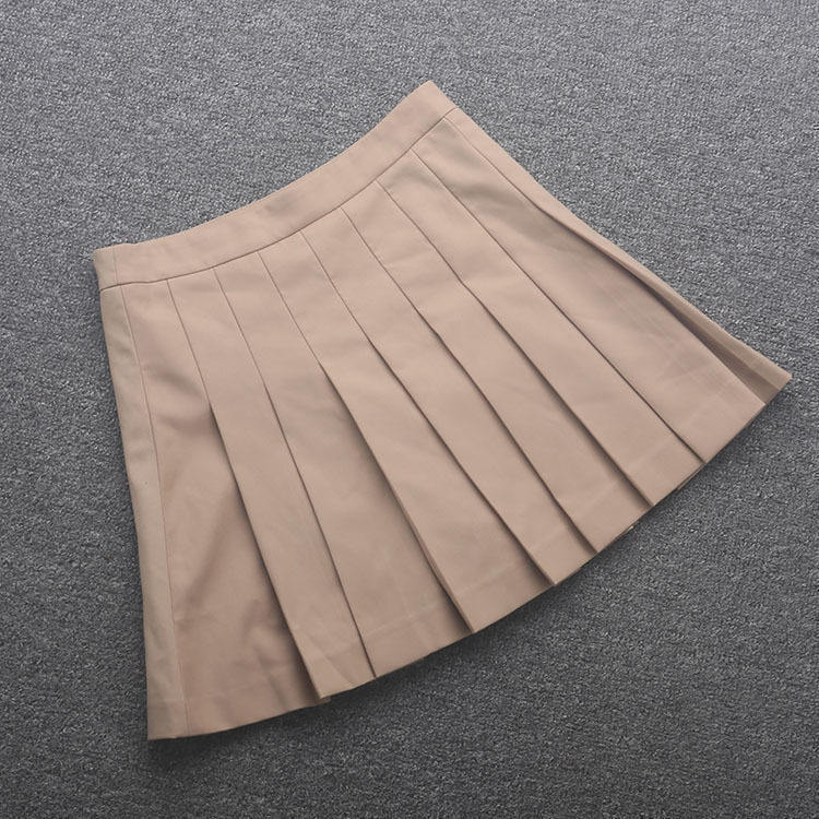 [五]兰米特卖夏季新款女装显瘦高腰百褶裙防走光半身裙伞裙短裙子