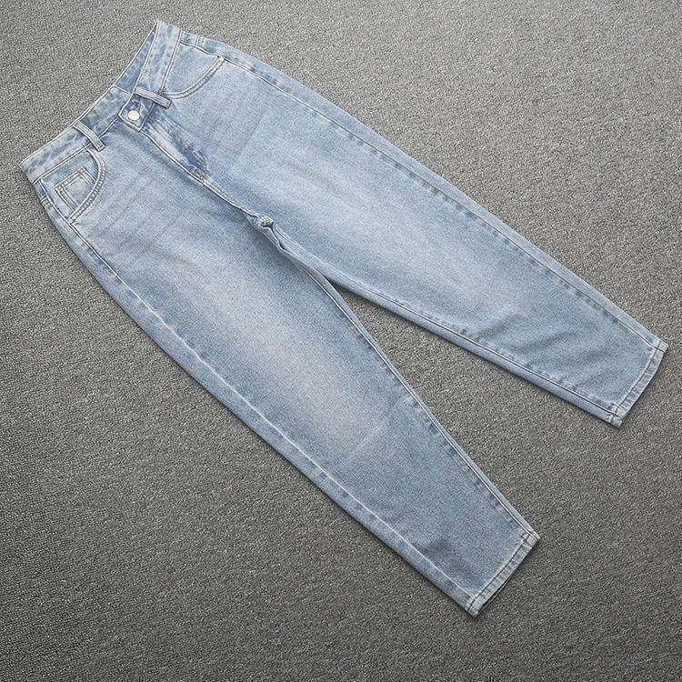 [五]兰米特卖新款女夏装那小先联名款冰氧吧凉感牛仔长裤女锥形