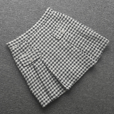 [五]兰米特卖新款女冬装格子羊毛呢半身裙女高腰A字短款百褶裙子