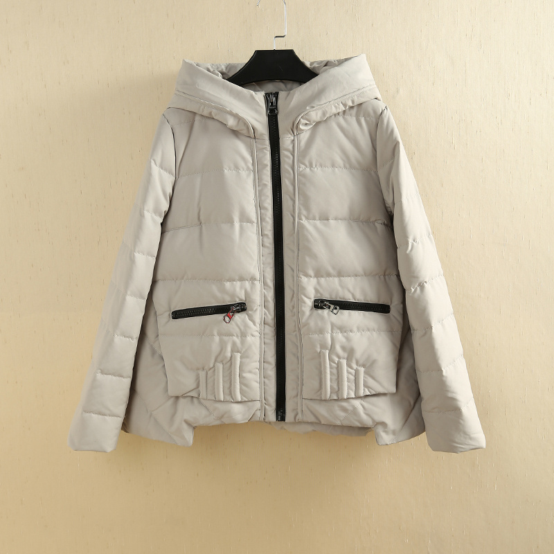 [熙兰]兰米特卖新冬正品时尚连帽简约休闲短款短袖百搭羽绒服