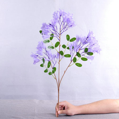 室内婚庆家居装饰兰花彷真花假花篮花楹豌豆花绢花紫色的花瓶摆放