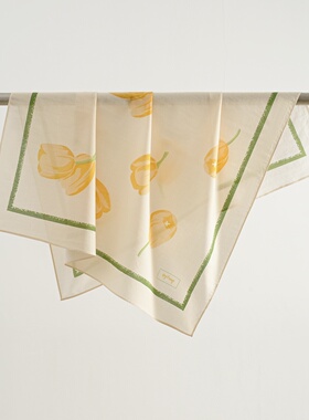 THECOLOR BANDANA老钱风丝巾海边头巾女2025新款大方巾披肩系腰