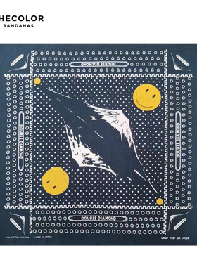 THECOLOR BANDANA日系复古纯棉方巾阿美咔叽领巾嘻哈头巾男士围巾