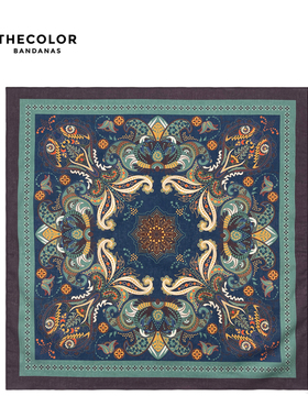 THECOLOR BANDANA美式复古男士纯棉方巾骑行面巾徒步围巾嘻哈头巾