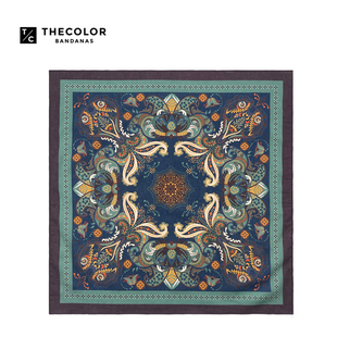 THECOLOR BANDANA美式复古男士纯棉方巾骑行面巾徒步围巾嘻哈头巾