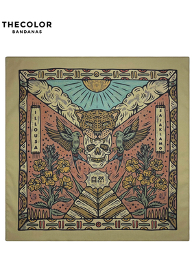 THECOLOR BANDANA美式vintage方巾男士纯棉头巾骑行围脖摩托面巾