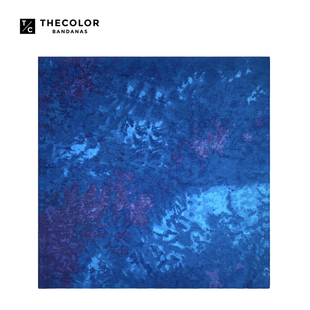 THECOLOR BANDANA日系纯棉方巾卡维蓝色丝巾原神裤巾嘻哈头巾围巾