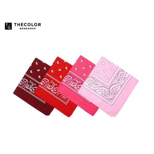 少女粉色丝巾方巾腰果花配饰头巾