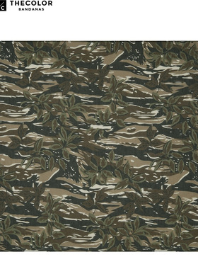 THECOLOR BANDANA美式复古方巾街舞迷彩头巾hiphop配饰男领巾面巾