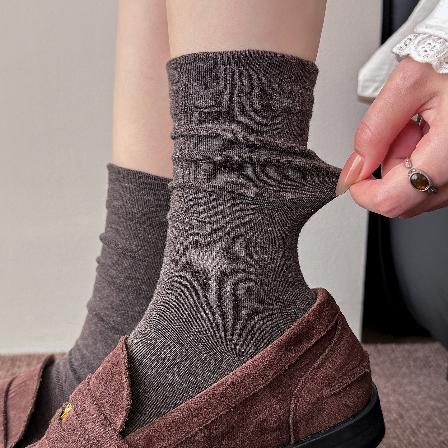 女款羊绒袜子女加厚秋冬保暖羊毛加绒中筒冬天超厚无骨长筒冬季,女士内衣/男士内衣/家居服,中筒袜,淘宝优惠券,粉丝福利购,淘宝优惠卷