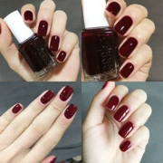 Mỹ chính hãng ESSIE / Ai Sơn móng tay / móng tay Làm khô nhanh rượu vang đỏ đậm / máu đỏ 808 tính khí - Sơn móng tay / Móng tay và móng chân