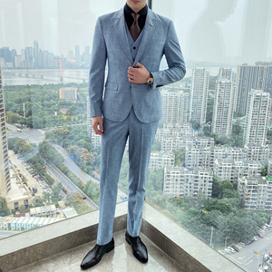 清爽简洁弹力面料修身百搭 两扣西服套装 工作服  XZ143/P290图片