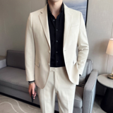 男士双扣西服套装羊毛面料西服新郎西服套装LJT032/P280，男装西服套装，电商A428