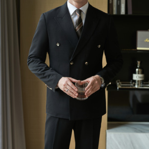 双排扣高端礼服  时尚设计西服套装 婚宴男士礼服西服  925/P300图片