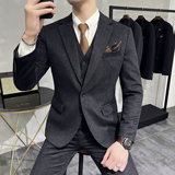 秋冬复古经典暗格加厚柔软羊毛呢料两扣西服套装西装XZ317/P335，男装西服套装，电商A428