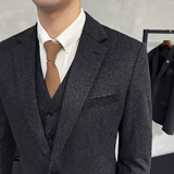 秋冬复古经典暗格加厚柔软羊毛呢料两扣西服套装西装XZ317/P335，男装西服套装，电商A428