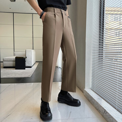 街头时尚 纯色垂感面料 男士大直筒休闲裤 阔腿裤   K831/P85