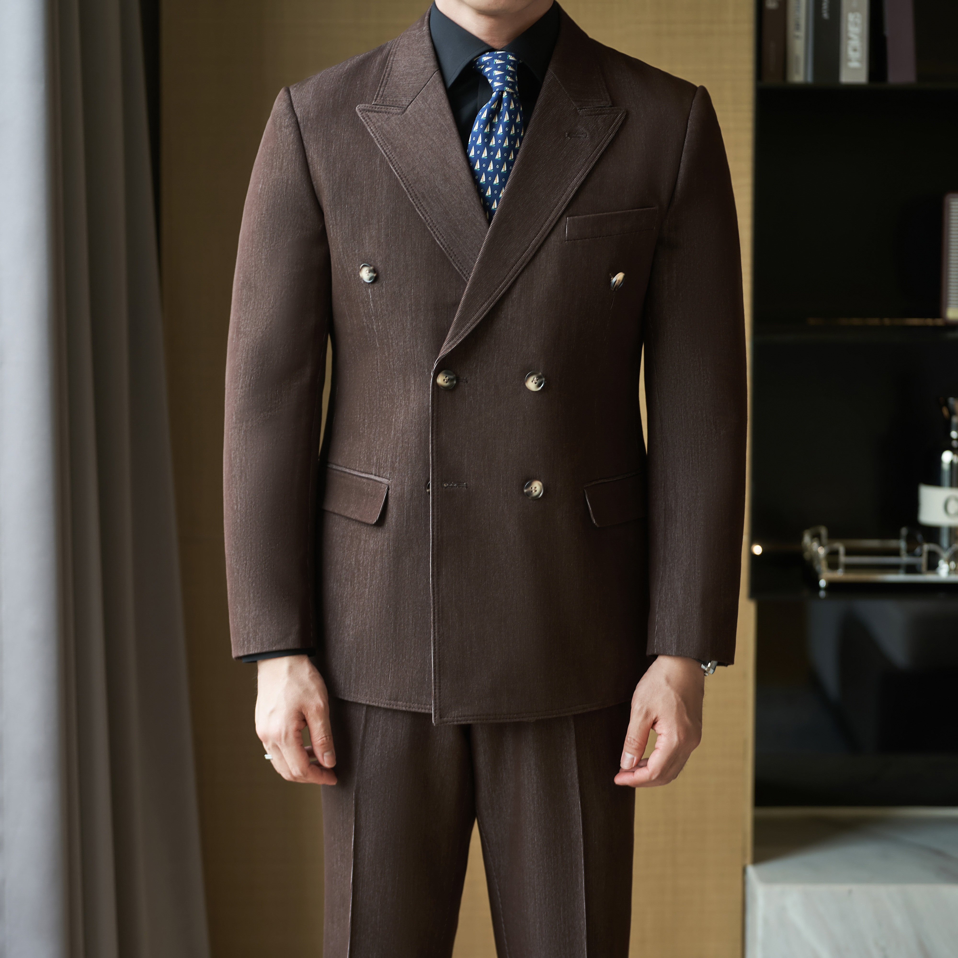 双排扣高端礼服时尚设计西服套装婚宴男士礼服西服925/P300,男装西服,电商A428