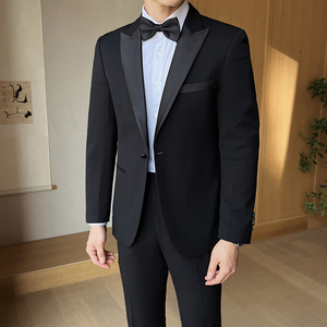 婚宴高品   礼服单扣西服枪驳领套装 司仪 GD011/P245  特批图片