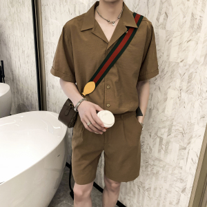 衬衫短裤 套装 清爽凉快 垂感很好 TZ612/P150图片