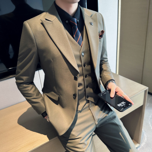 修身双扣西服套装  三色弹力面料西服  职业上班套装 A8906/P285图片