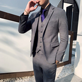 高品质男士单扣西服修身弹力面料套装上班服婚宴服XZ151/P280，男装西服，电商A428