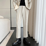 男士凉爽麻料裤子腰带松紧宽松休闲裤K604/P75，男装休闲裤，电商A428