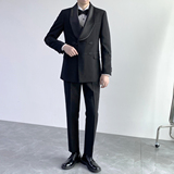 奢华婚礼风男士结礼服套装晚宴套装两件套LJT805/P260，男装休闲套装，电商A428