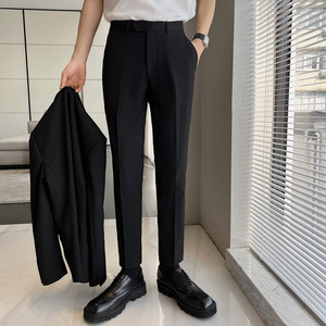 纯色垂感面料  男士直筒修身挺刮西裤 休闲西裤  K819/P85图片
