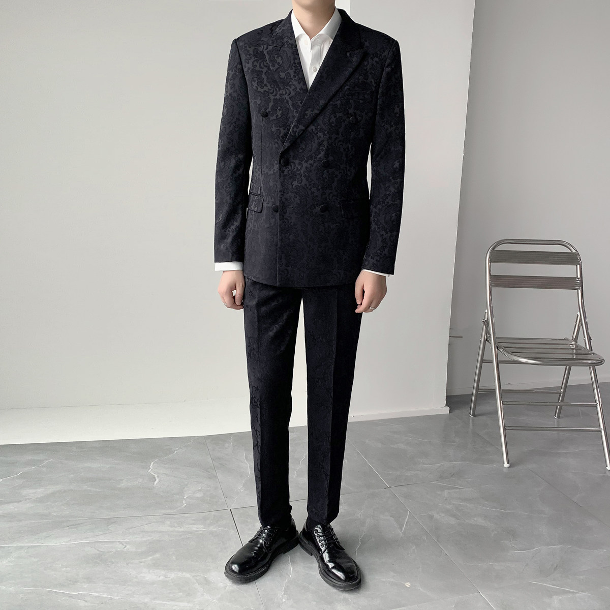 三色西服套装司仪礼服套装男士双排扣礼服晚宴西装XZ141/P310,男装西服套装,电商A428
