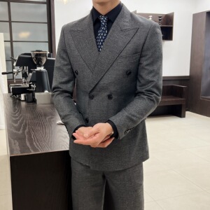 男士修身双排扣装套装 三个颜色 礼服套装 晚宴套装 LJT1917/P240图片